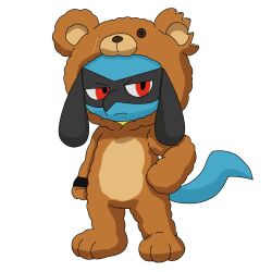 1:1 absurd_res alpha_channel anthro clothing costume generation_4_pokemon hi_res male mr.riolu495 nintendo pokemon pokemon_(species) riolu solo 
