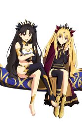  bikini_armor cleavage dress ereshkigal_(fate/grand_order) fate/grand_order fate/grand_order_zettai_majuu_sensen_babylonia ishtar_(fate/grand_order) tagme thighhighs 