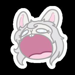  ambiguous_gender animated anthro blind blind_eye bunnyqueen disability lagomorph leporid mammal meme popping rabbit solo sticker telegram_sticker 