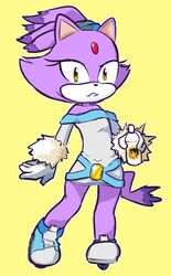  2020 alternate_costume anthro blaze_the_cat clothing felid feline female footwear fur gloves hair handwear inline_skates mammal mrplow34 ponytail roller_skates sega simple_background solo sonic_the_hedgehog_(series) spray_can yellow_eyes 