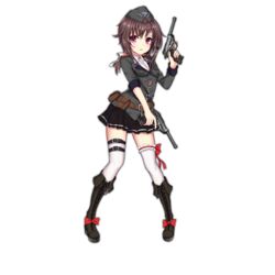  black_footwear boots bow bridal_garter brown_hair cross dual_wielding female footwear_bow frilled_thighhighs frills full_body garrison_cap girls&#039;_frontline gun hair_ribbon handgun hat holding holding_gun holding_weapon iron_cross knee_boots looking_at_viewer official_art p38_(girls&#039;_frontline) parted_lips platform_boots platform_footwear ponytail purple_eyes red_bow revision ribbon solo thigh_strap thighhighs third-party_source tori_(minamopa) transparent_background trigger_discipline walther walther_p38 weapon 