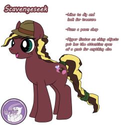  archeologist clothing concept_art cutie_mark diamond_(disambiguation) dig digging equid equine female hasbro hat headgear headwear hi_res horse hyperchibiabsol mammal mlp_oc mole_(disambiguation) my_little_pony pony pony_oc scavengeseek 