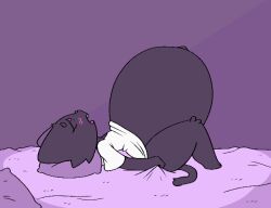  animated anthro aroused_face breath domestic_cat felid feline felis fetal_movement humanoid hyper hyper_pregnancy male mammal original_character panting pregnant pregnant_male solo woopwoomp 