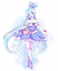  alternate_form arichel bad_id bad_pixiv_id ballerina bare_shoulders blue_eyes blue_hair blue_skirt blush brooch choker commentary_request crossed_legs cure_princess cure_princess_(sherbet_ballet) dress female full_body hair_bun happinesscharge_precure! heart heart_brooch heart_hair_bun jewelry long_hair magical_girl precure shirayuki_hime shoes single_hair_bun skirt smile solo strapless strapless_dress tiara twintails white_background wing_brooch wrist_cuffs 