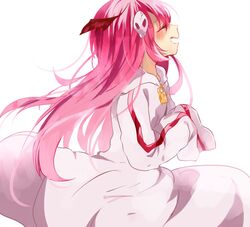  bad_id bad_pixiv_id closed_eyes demon_girl female hair_ornament head_wings highres long_hair naoton pink_hair pointy_ears ruki_(senyuu) sen&#039;yuu. solo wings 