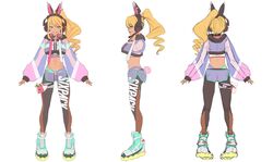  animal_ear_headphones animal_ears ass back belt black_pants blonde_hair blue_eyes blue_jacket blush boots breasts brown_legwear cat_ear_headphones character_name choker clothes_writing commentary_request concept_art crop_top crop_top_overhang cropped_jacket dark-skinned_female dark_skin dolphin_shorts drawstring drill_hair fake_animal_ears fanny_pack female fingernails from_behind from_side full_body green_footwear gyaru headphones headset high_ponytail high_tops highleg highres hood hood_down hooded_jacket jacket long_fingernails long_hair long_sleeves looking_at_viewer lowleg maou_(maou62) midriff multicolored_clothes multicolored_footwear multicolored_hair multicolored_jacket multiple_views mutsuha_mika navel official_art open_mouth orange_hair pants pantyhose pantyhose_under_shorts pink_bag pink_jacket product_placement protein_bar puffy_long_sleeves puffy_sleeves rabbit_tail reference_sheet see-through see-through_jacket see-through_shorts shoes short_shorts shorts shoulder_blades side_slit side_slit_shorts sidelocks simple_background single_drill sleeves_past_wrists smile sneakers sports_bra sportswear standing streaked_hair swept_bangs tail tan teeth thigh_strap tight_clothes tight_pants toned tsurime turnaround uha_mikakuto very_long_hair virtual_youtuber white_background white_bag white_footwear yoga_pants zero_project zipper_pull_tab zipper_shorts 