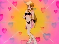  1990s_(style) anime_screenshot dragon_quest dragon_quest_dai_no_daibouken female full_body heart looking_at_viewer non-web_source princess_leona retro_artstyle solo 