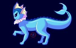  eeveelution female feral frizzmake generation_1_pokemon hi_res nintendo pokemon pokemon_(species) solo tail vaporeon 