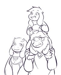  anthro asgore_dreemurr asriel_dreemurr azenzeph better_version_at_source boss_monster_(undertale) bovid caprine delta_rune_(emblem) fangs female group hi_res long_ears male mammal simple_background symbol teeth toriel undertale undertale_(series) white_background 