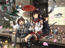  aircraft animal equipments_fairy_(kancolle) fairy_(kancolle) feline hatsushimo_(kancolle) hiyoko_(kancolle) kantai_collection rashinban_musume_(kancolle) tagme tagme_(artist) weapon yamato_(kancolle) yukikaze_(kancolle) 