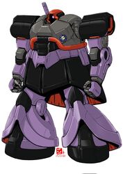  dated dom_(mobile_suit) gundam highres looking_ahead mecha mobile_suit mobile_suit_gundam no_humans pravin_rao_santheran redesign robot science_fiction solo standing white_background zeon 