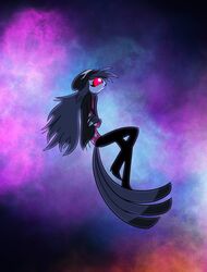  animal_humanoid anthro avian avian_demon avian_humanoid bird bird_humanoid black_hair clothing colored cosmic_background demon demon_humanoid digital_drawing_(artwork) digital_media_(artwork) elcee_rod feathers female floating flowing_hair hair headgear headwear helluva_boss hi_res hovering humanoid jacket long_hair looking_up nebula octavia_(helluva_boss) pink_clothing pink_hair pink_shirt pink_topwear pupils shirt side_view solo space space_background star_shirt tail tail_feathers thin_legs thin_thighs topwear universe white_pupils 