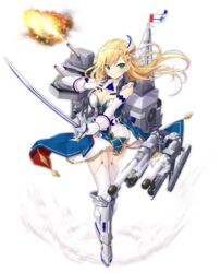  armored_boots ascot azur_lane blonde_hair blush boots braid breasts cannon cleavage cleavage_cutout clothing_cutout detached_collar dress elbow_gloves female fingerless_gloves firing flag floating_hair forbin_(azur_lane) french_flag frills full_body garter_straps gloves green_eyes hair_ornament hand_up headband holding jacket long_hair looking_at_viewer machinery mast medium_breasts official_art outstretched_arms parted_lips rapier retrofit_(azur_lane) rigging shiny_skin short_dress skindentation sleeveless sleeveless_jacket solo sword tassel thighhighs torpedo torpedo_launcher torpedo_tubes transparent_background turret unsheathed weapon white_gloves white_thighhighs wind wind_lift yano_mitsuki_(nanairo) zettai_ryouiki 