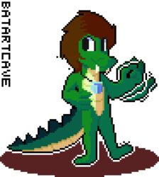  alpha_channel ambiguous_gender animated anthro batartcave black_eyes brown_hair crocodile crocodilian crocodylid digital_media_(artwork) green_body hair hand_on_hip jewelry loop necklace pixel_(artwork) pixel_animation reptile scalie short_playtime simple_background smile snapping_fingers solo tapping_foot transparent_background 