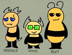  anthro arthropod bee bi_humble_abode_(taque) black_eyes blue_eyes burt_(taque) eyewear fur glasses green_eyes group hymenopteran insects male stinger_(anatomy) stinger_tail striped_body striped_fur stripes taque- trio wallace_(taque) wasp windy_(taque) 