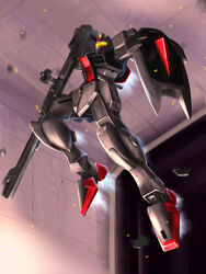  alternate_color assault_visor dagger_l flying gun gundam gundam_seed hiwa_industry holding holding_gun holding_shield holding_weapon looking_ahead mecha no_humans robot shield solo space weapon 