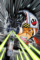  90s adam_warren angry battle collaboration commentary cover death_star droid energy_cannon english_commentary goggles helmet insignia joewight laser_beam luke_skywalker motion_blur official_art promotional_art r2-d2 rebel_alliance rebel_pilot robot roundel science_fiction smile space_craft space_station spoilers star_wars star_wars_manga starfighter t-65_x-wing tie_advanced_x1 tie_fighter trench upper_body x-wing 