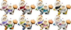  1boy blue_eyes blush brown_hair female gloves hammer ice_climber ice_climbers nana popo super_smash_bros. 