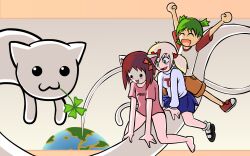  4chan feline koiwai_yotsuba longcat moot wt_snacks yotsubato! 