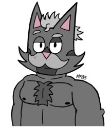  absurd_res animal_humanoid anthro bedroom_eyes chest_fur facial_hair felid felid_humanoid final_space fur general_cataloupe hair hi_res humanoid looking_at_viewer male mammal mammal_humanoid meekprey moustache muscular muscular_anthro muscular_arms muscular_male narrowed_eyes pecs seductive solo ventrexian 