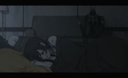  4girls absurdres apathy_(rwby) bags_under_eyes black_hair blake_belladonna blurry blurry_background creature dark dishwasher1910 grimm_(rwby) highres multiple_girls ruby_rose rwby sleeping yang_xiao_long 