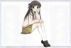  fruits_basket honda_tohru kneehighs skirt tagme 