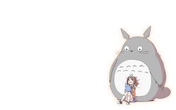  brown_hair chika_(orange_pop) crossover ghibli idolmaster long_hair takatsuki_yayoi tonari_no_totoro totoro twintails 