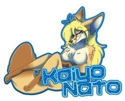  accessory blonde_hair butterfly_clip canid canine eyewear facial_piercing female fennec_fox fox glasses hair hair_accessory hairclip kaiyonato lip_piercing lying mammal paws piercing sitting smile smug solo true_fox xashleymx 