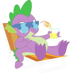  absurd_res alpha_channel anthro belly beverage dragon eyewear feet friendship_is_magic green_belly hasbro hi_res lemonade lounge male my_little_pony mythological_creature mythological_scalie mythology porygon2z purple_body purple_skin relaxing scalie simple_background solo spike_(mlp) spines sunglasses tail transparent_background 