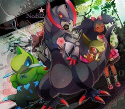  alternate_color axew dark_skin fraxure gym_leader haxorus iris_(pokemon) kantarou_(8kan) pokemon pokemon_(game) pokemon_black_and_white pokemon_bw shiny shiny_pokemon 