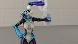  16:9 2021 3d_(artwork) alien alilkira android anthro biyemorph black_body black_scales blue_body blue_eyes blue_scales breasts container cup digital_media_(artwork) fan_character female grey_body grey_scales hair hi_res horn interdimensional_portal looking_at_viewer machine multicolored_body multicolored_scales portal robot scales scalie simple_background solo tea_cup warfare_alilkira warfare_machine warfaremachine white_hair widescreen 