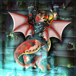  1:1 anthro breath_powers clawing clawing_wall claws clothed clothing dragon elemental_manipulation fire fire_breathing fire_manipulation growth hi_res hoofin-it horn human_to_anthro male membrane_(anatomy) membranous_wings mythological_creature mythological_scalie mythology overweight overweight_male partially_clothed red_body red_scales scales scalie scratches solo species_transformation spiked_tail spikes spikes_(anatomy) tail thick_tail torn_clothing transformation weight_gain wing_growth wings 