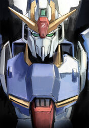  close-up green_eyes gundam looking_at_viewer mecha mecha_focus nekkikamille no_humans portrait robot science_fiction solo straight-on upper_body v-fin zeta_gundam zeta_gundam_(mobile_suit) 