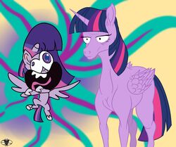  2019 alicorn equid equine feathered_wings feathers female feral friendship_is_magic hasbro horn mammal my_little_pony my_little_pony:_pony_life mythological_creature mythological_equine mythology skunk_bunk solo square_crossover tagme twilight_sparkle_(mlp) unimpressed what_has_magic_done wings 