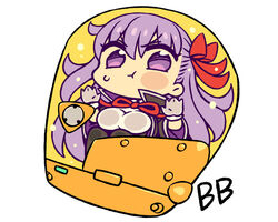  :t bb_(fate)_(all) bb_(fate/extra_ccc) black_legwear breast_press breasts chan_co cheek_press death_stranding fate/grand_order fate_(series) female gloves hair_ribbon large_breasts long_hair pun purple_eyes purple_hair ribbon solo sweatdrop v-shaped_eyebrows very_long_hair white_gloves 