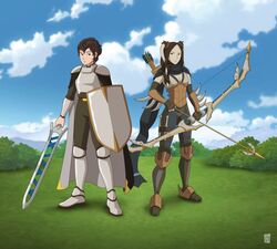  absurd_res assassin bow_(weapon) female fire_emblem fire_emblem_awakening hero hi_res human humanoid male mammal melee_weapon nintendo panne plains ranged_weapon shield sword taguel unknown_artist weapon 