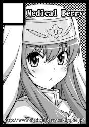  bad_id bad_pixiv_id black_border border circle_cut commentary_request female greyscale ha-ru habit long_hair louise_francoise_le_blanc_de_la_valliere monochrome nun photoshop_(medium) solo veil zero_no_tsukaima 