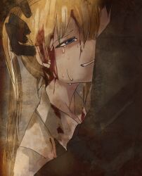  blonde_hair blood blue_eyes gunslinger_girl tears triela 