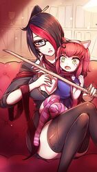  2girls annie_hastur beancurd fiora_laurent league_of_legends lolicon multiple_girls 