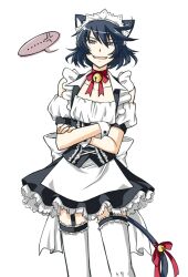  ... 1boy anger_vein animal_ears bell black_eyes black_hair cat_ears choker commentary_request conway_tau crossdressing crossed_arms looking_at_viewer maid male_focus male_maid neck_bell otoko_no_ko petticoat photoshop_(medium) short_hair simple_background solo spoken_anger_vein spoken_ellipsis syuria tail tales_of_(series) tales_of_innocence tales_of_innocence_r thighhighs white_background zettai_ryouiki 