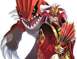  groudon highres male male_focus official_art old pokemon pokemon_+_nobunaga_no_yabou takeda_shingen 