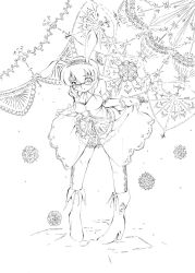  animal_ears commentary_request female glasses greyscale jason_(kaiten_kussaku_kikou) kemonomimi_mode line_art looking_at_viewer mahou_shoujo_madoka_magica mahou_shoujo_madoka_magica_(anime) monochrome photoshop_(medium) rabbit_ears saotome_kazuko short_hair smile solo 