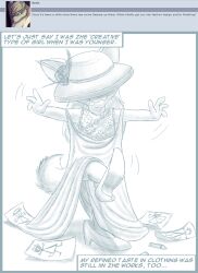  :3 anthro clothed clothing crayon creating_art desiree_roche digital_drawing_(artwork) digital_media_(artwork) dress english_text female footwear hat headgear headwear high_heels imagination janner3d paper shoes solo stick_figure tail text young young_anthro 