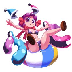  bowtie jester jester_cap kirby_(series) kirby_star_allies kirby_super_star marx marx_(minus8) milky_way_wishes minus8 pink_hair torn_clothes torn_clothing 