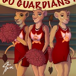  1:1 anthro breasts cheerleader clothing disney felid female group gym jace_apollo kiara_(the_lion_king) lion looking_at_viewer mammal pantherine pom_poms school the_lion_guard the_lion_king tiifu_(the_lion_guard) trio zuri_(the_lion_guard) 