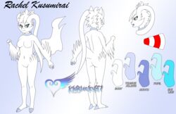  absurd_res anthro anthrofied blue_eyes breasts claws collar english_text fangs female fur generation_5_pokemon hair hi_res khblacky97 legendary_pokemon model_sheet nintendo open_mouth pokemon pokemon_(species) pokemorph rachel_kusumirai reshiram simple_background solo teeth text watermark white_body white_fur white_hair 