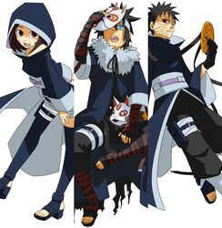  kajicka menma_(naruto) naruto naruto:_road_to_ninja naruto_shippuuden nohara_rin uchiha_obito 