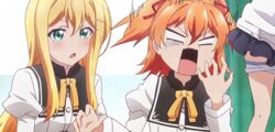  4girls animated animated black_hair blonde_hair blood multiple_girls ore_ga_ojou-sama_gakkou_ni_&quot;shomin_sample&quot;_toshite_rachirareta_ken 