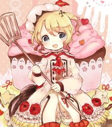  bad_id bad_twitter_id blonde_hair chef chef_hat cupcake female food hat iipoyo_(364poyo) mahou_shoujo_ikusei_keikaku mahou_shoujo_ikusei_keikaku_restart md5_mismatch pechika_(mahoiku) sitting solo spatula 