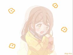  animated animated brown_eyes brown_hair female kunikida_hanamaru love_live! love_live!_sunshine!! shima_(mahirooon) ugoira valentine 